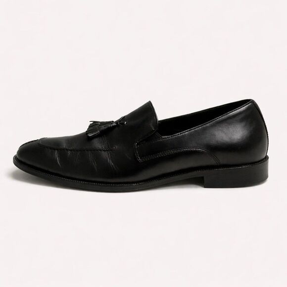 Johnston & Murphy Mens 13M Black Leather Tassel Loafers Dress Shoes main image 6